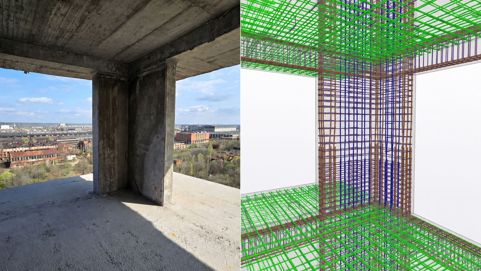 Model 3D — ansamblu structural