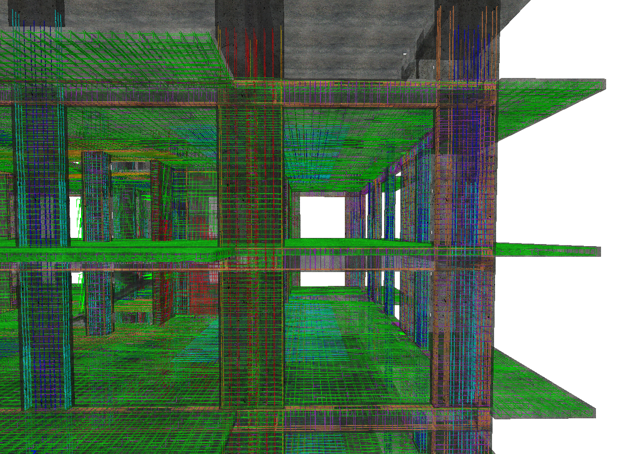 Model 3D armare — detaliu