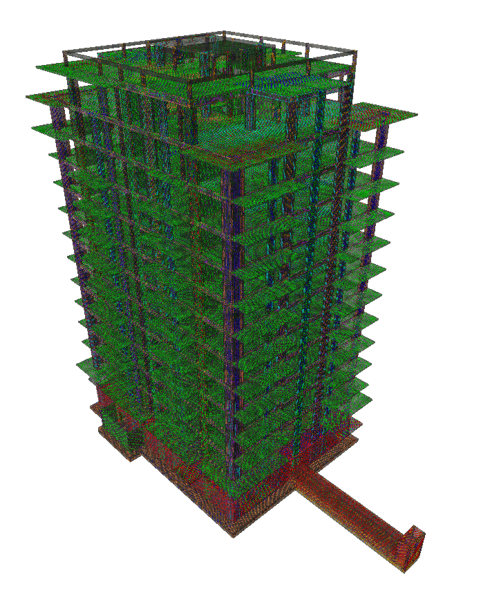 Model 3D armare — detaliu