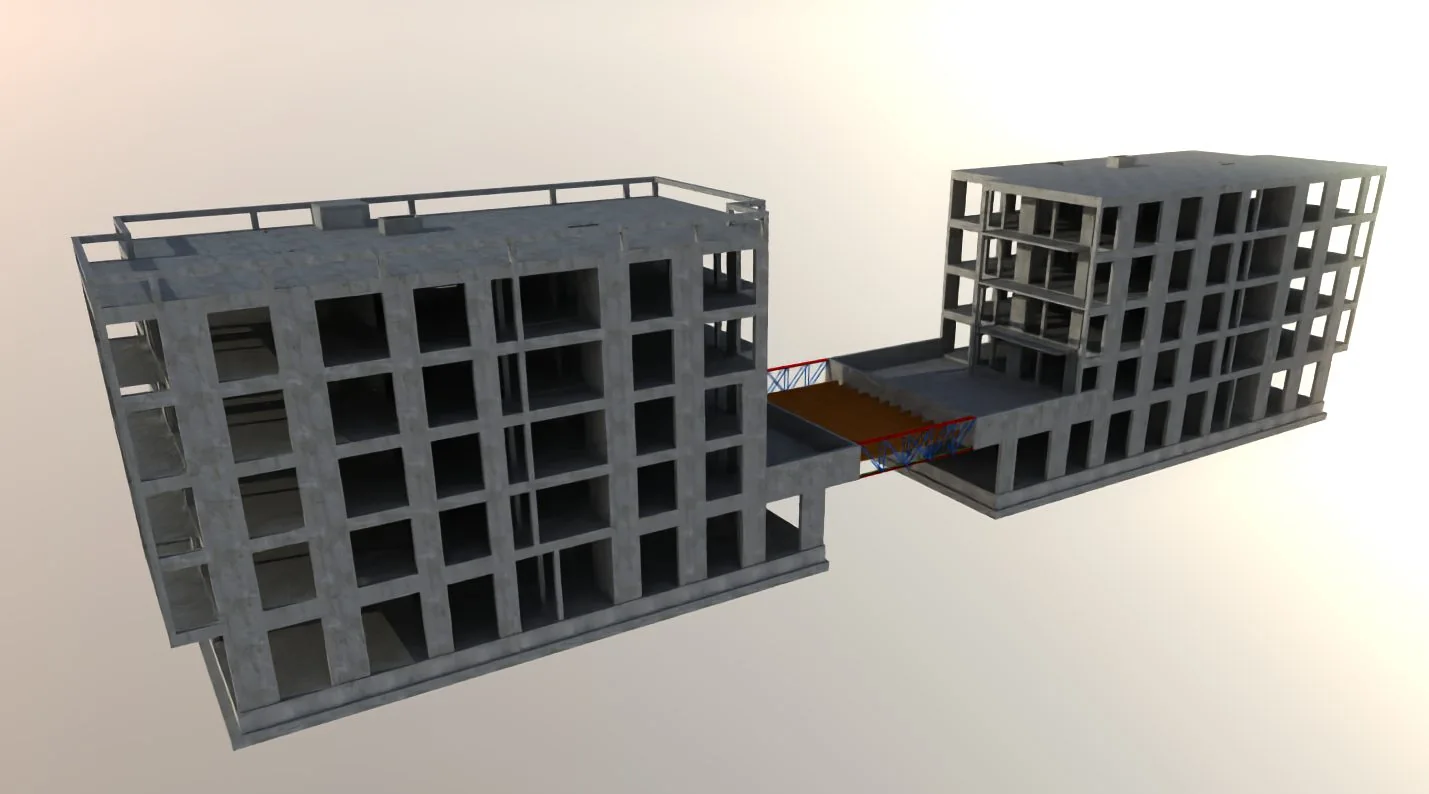 Model 3D — ansamblu structural