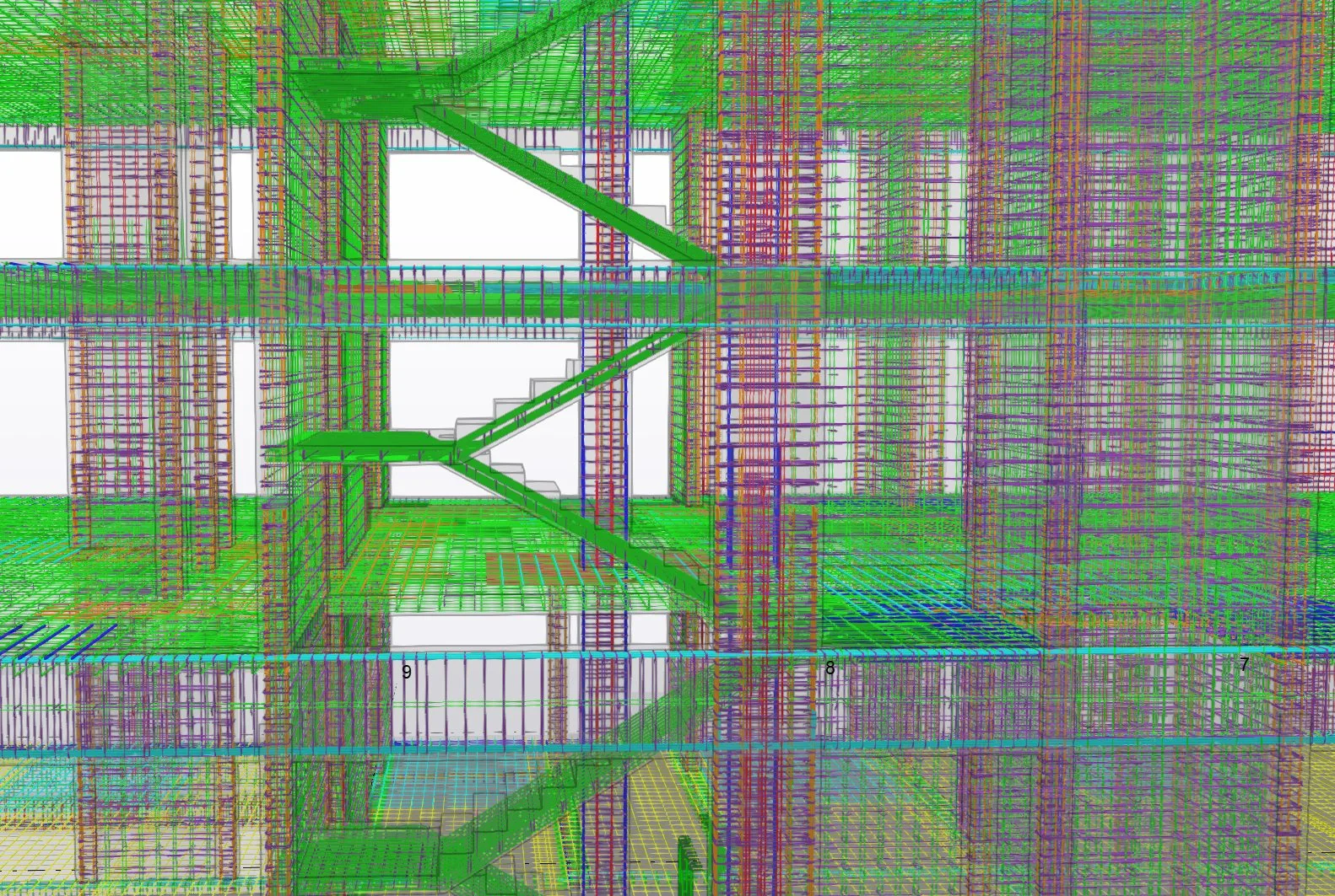 Model 3D armare — nod structural