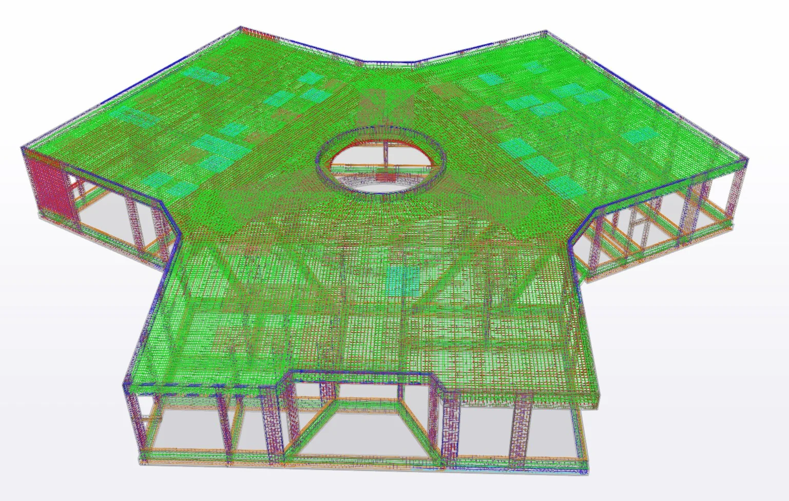 Model 3D armare — vedere generală